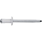 Mehrbereichsniete Alu / St. FK weiss 3,2 x 11,1